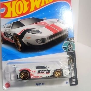 Hot Wheels Ford GT Borla Car -Red and White - Mattel HW Modified Mattel 2025 New
